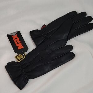 Black Leather Gloves
